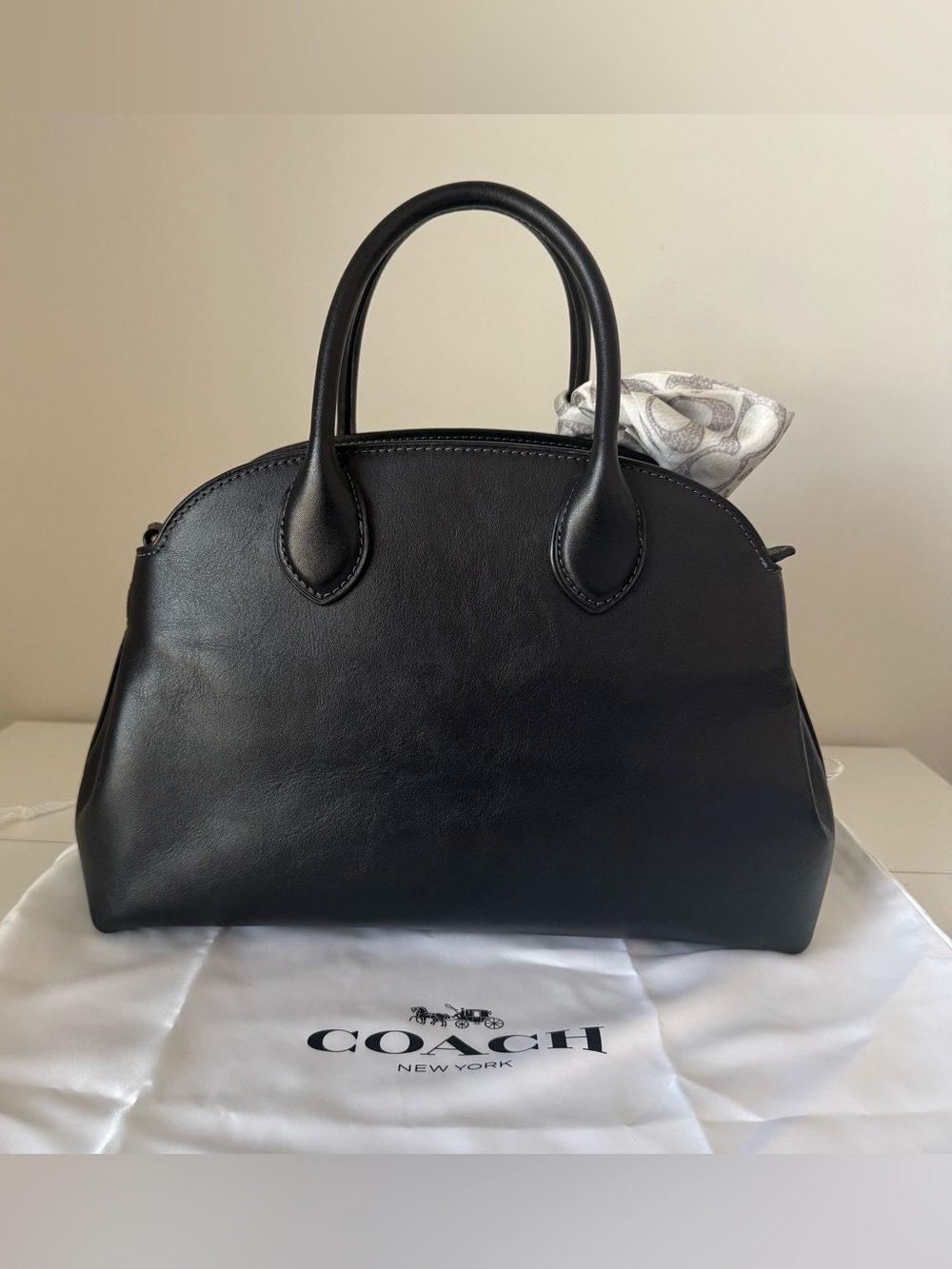 Coach Empire 28 black w/Coach Skinny Scarf - Picture 2 of 16
